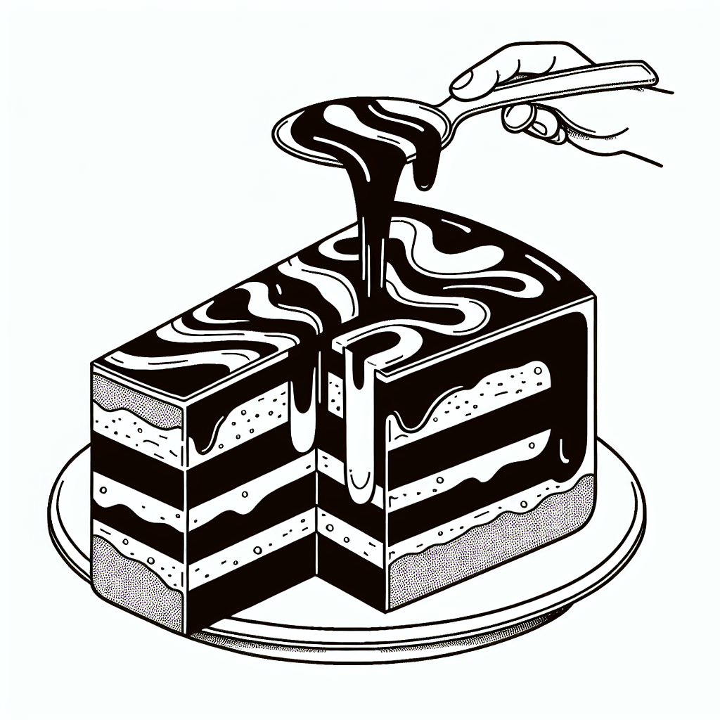 Additional chocolate cake coloring page 2