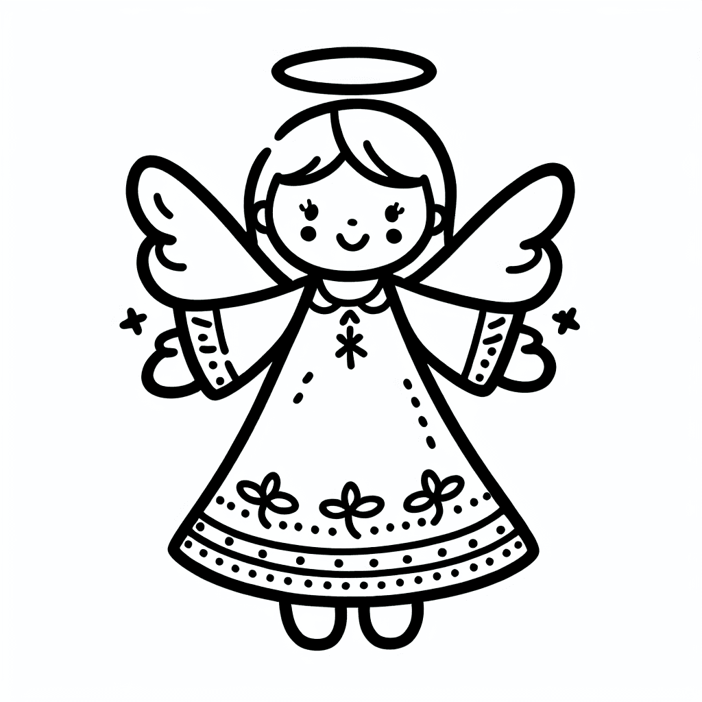 christmas angel coloring pages