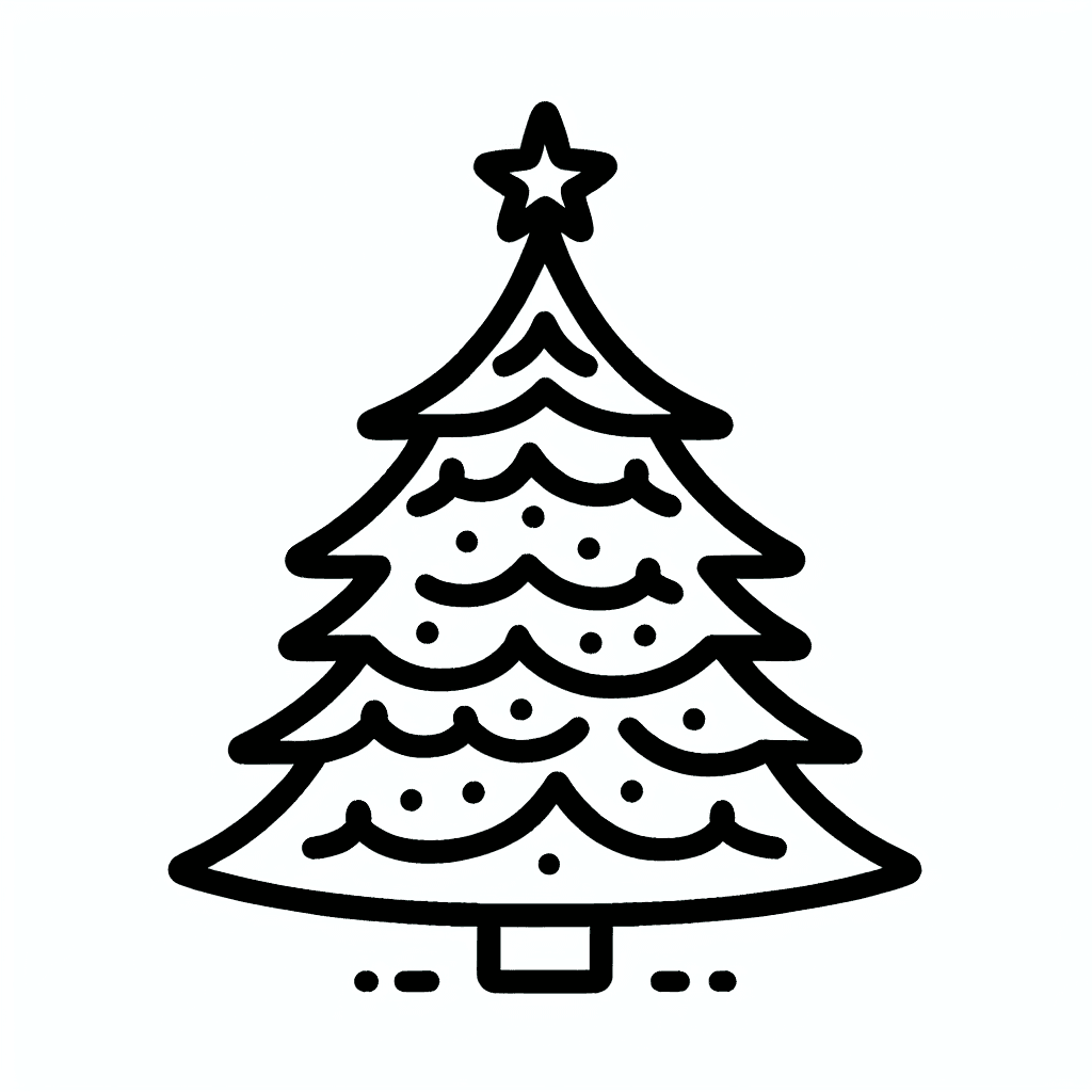 christmas tree coloring pages