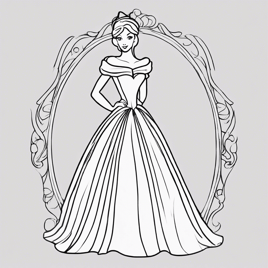 cinderella dress coloring pages