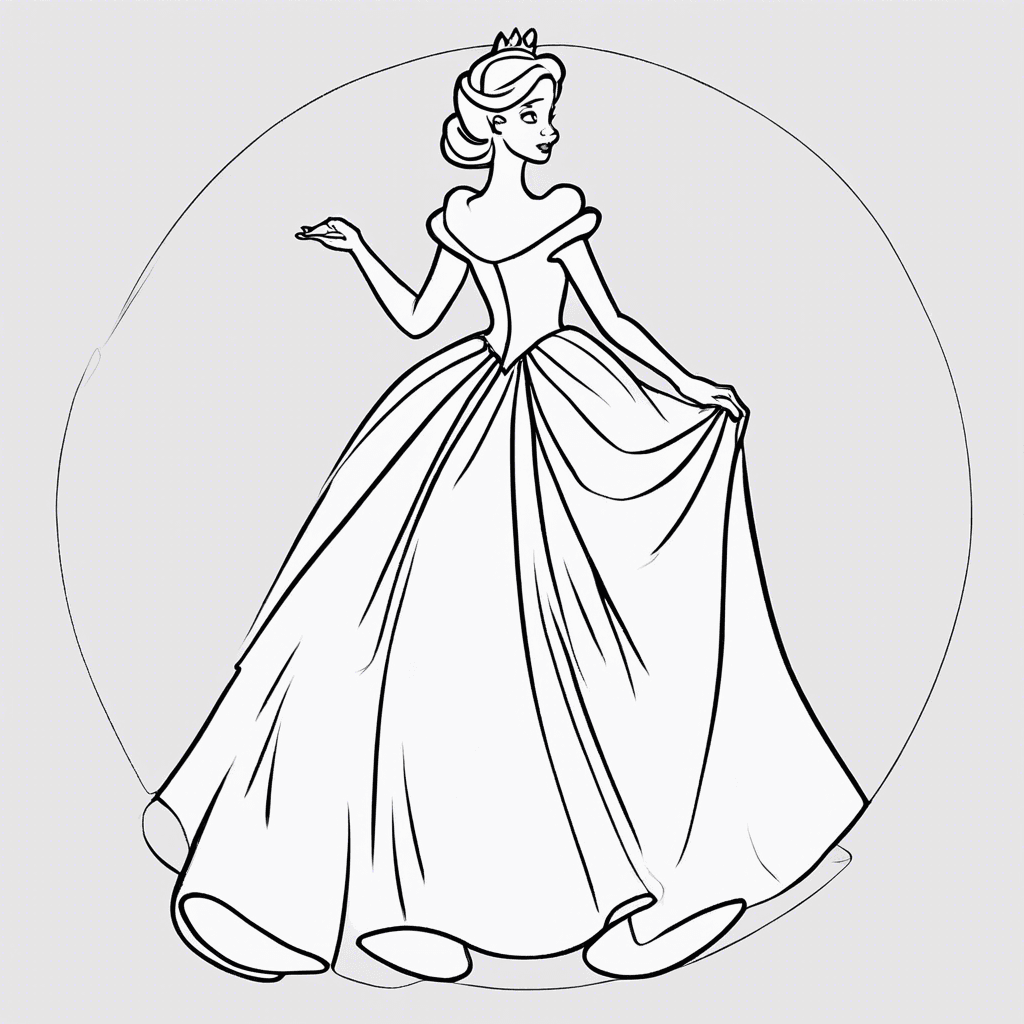 cinderella coloring pages