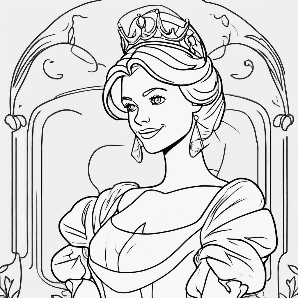 Additional cinderella coloring page 2