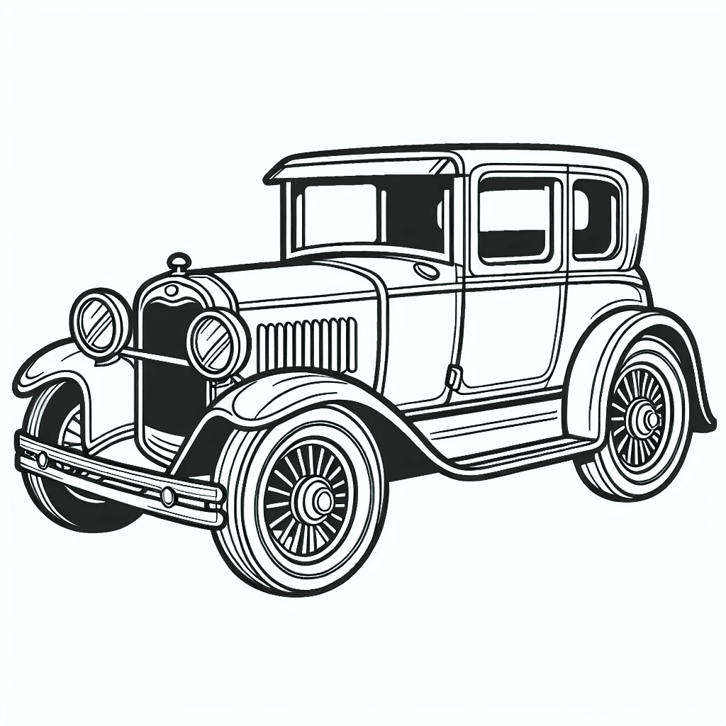 classic car coloring pages