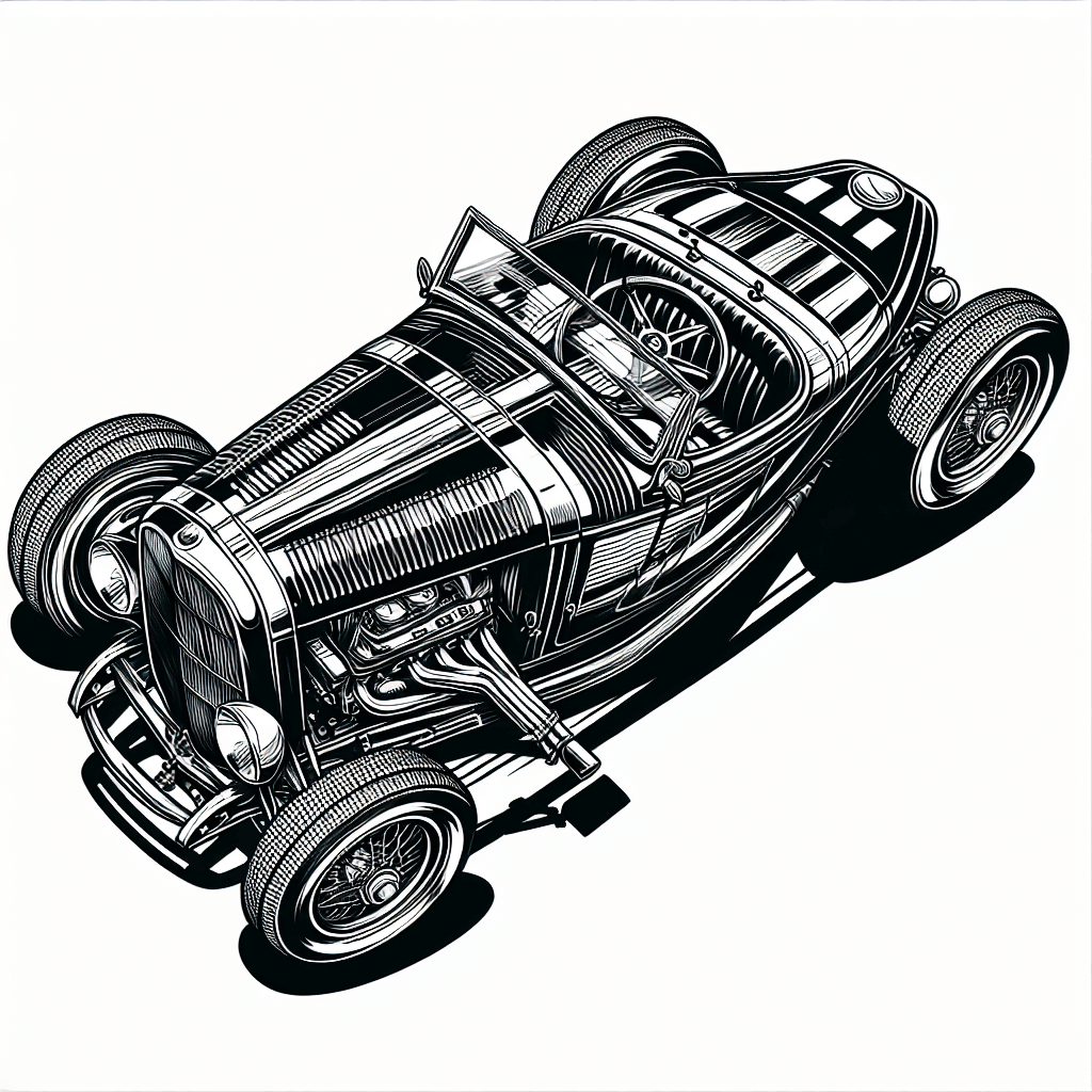 Additional classic car coloring page 2