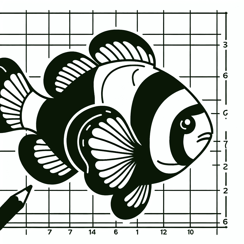 Additional clownfish coloring page 1