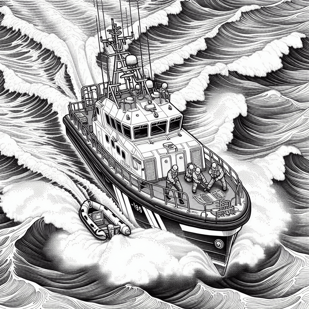 Additional coast guard boat coloring page 2