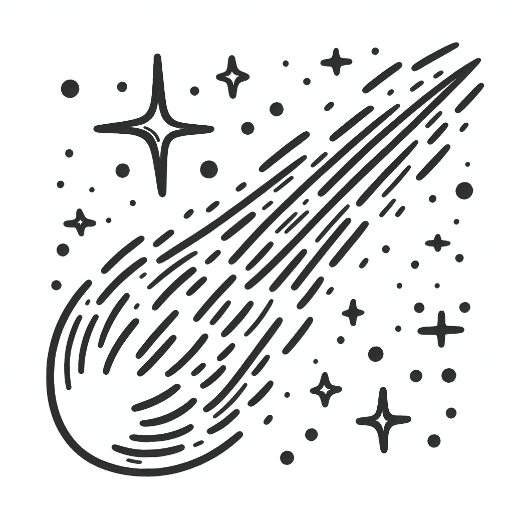 comet tail coloring pages