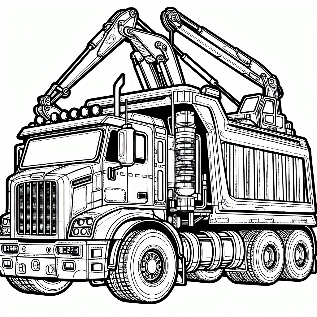 Additional construction truck coloring page 1