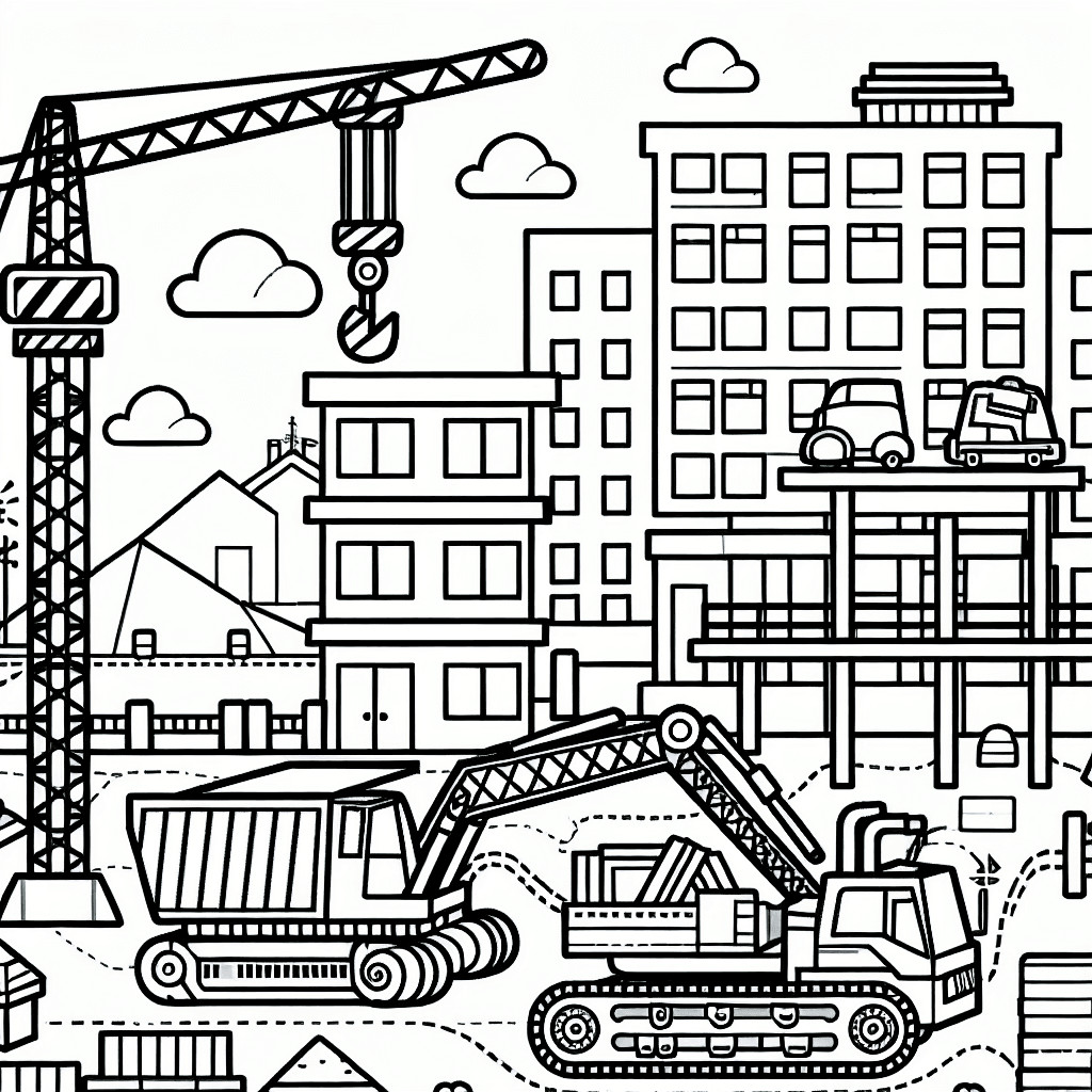 construction coloring pages