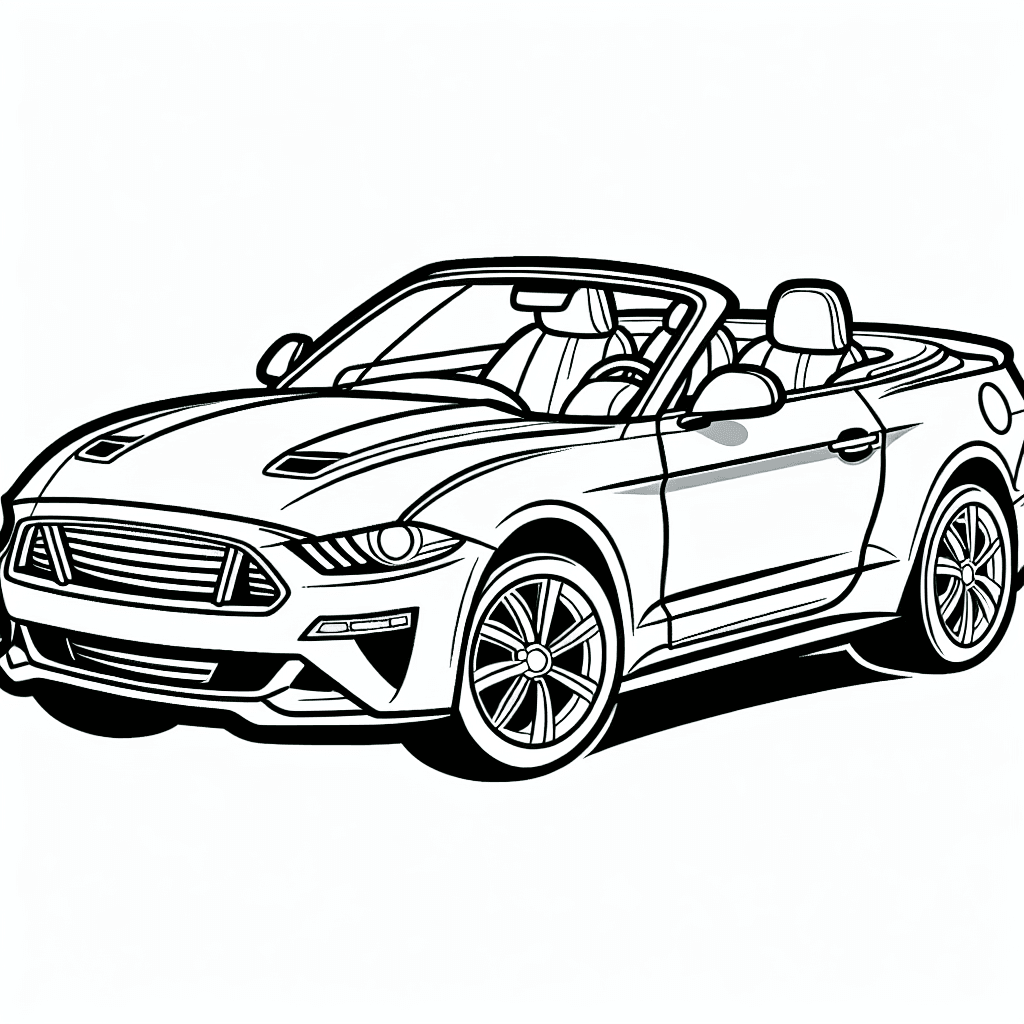 convertible cool coloring pages