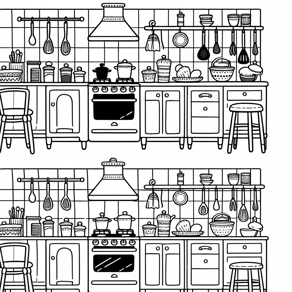 cooking kitchen coloring pages