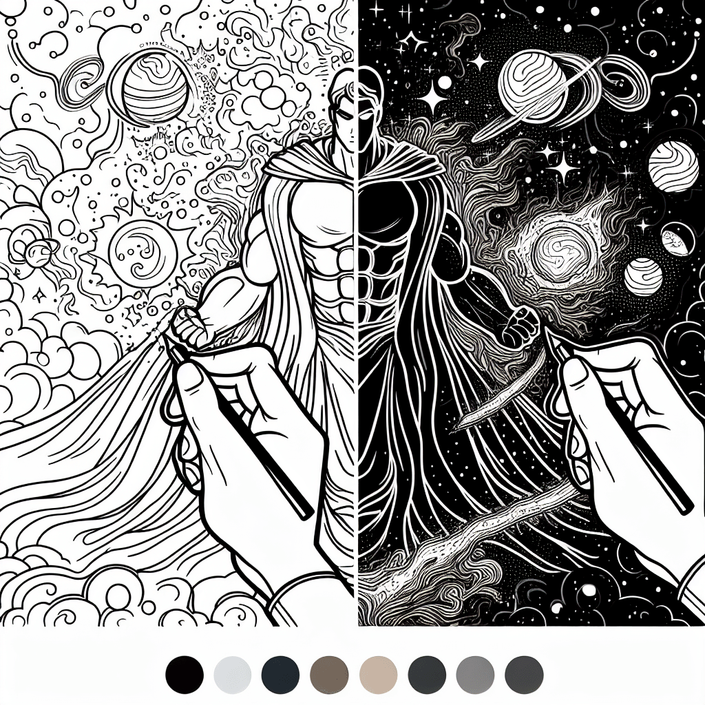 Additional cosmic powers coloring page 1