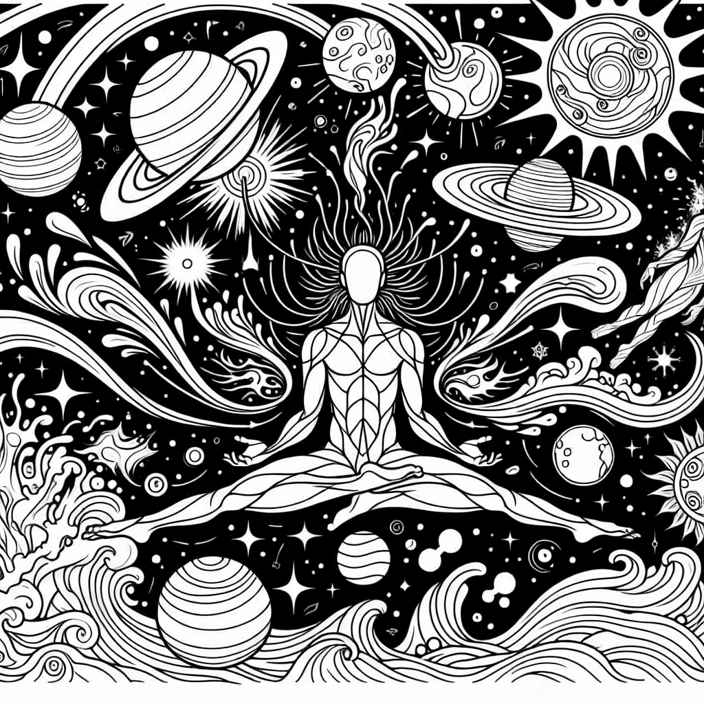 Additional cosmic powers coloring page 2