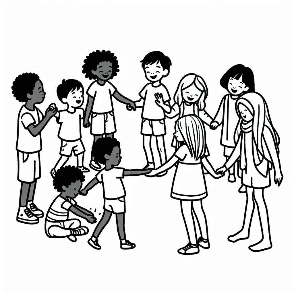 cousin play coloring pages