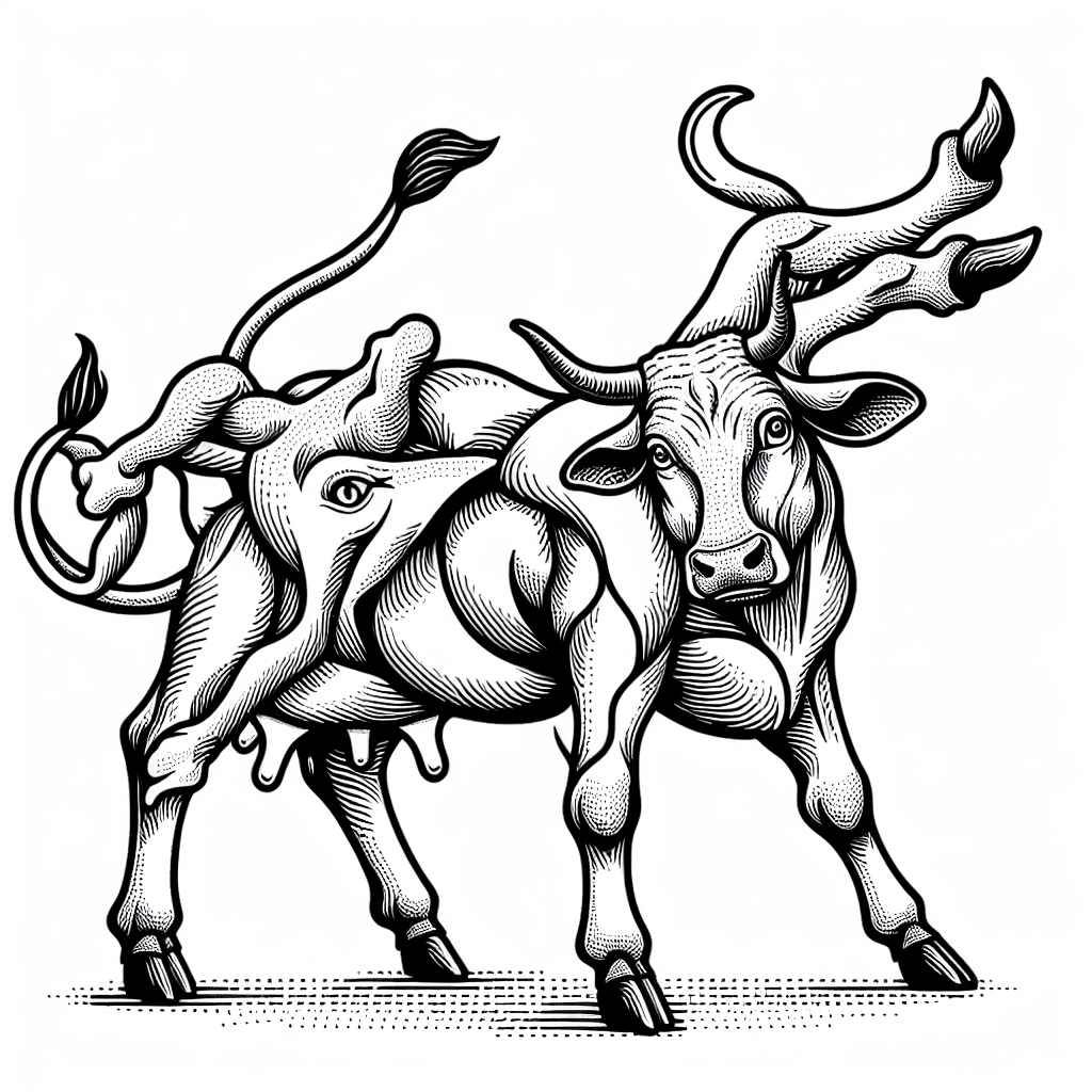 Additional cow coloring page 2