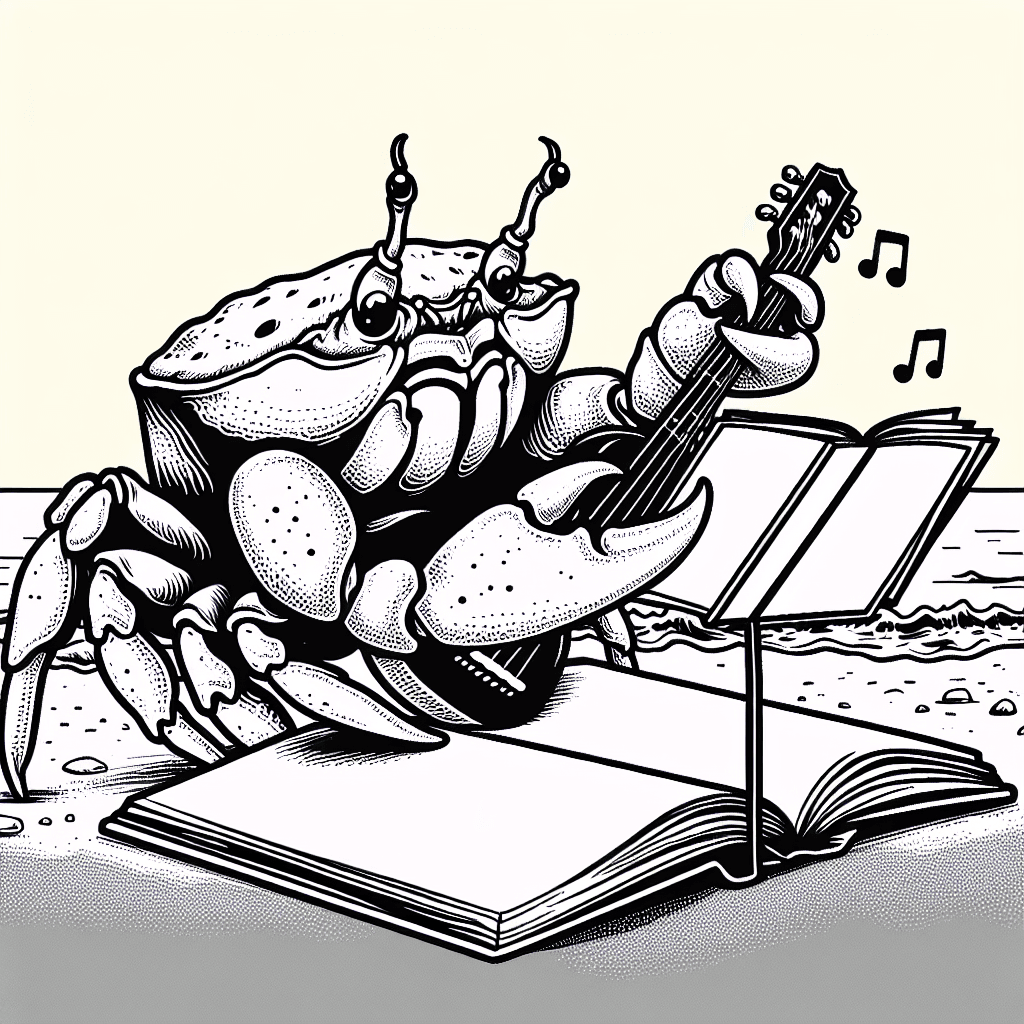 Additional crab coloring page 2