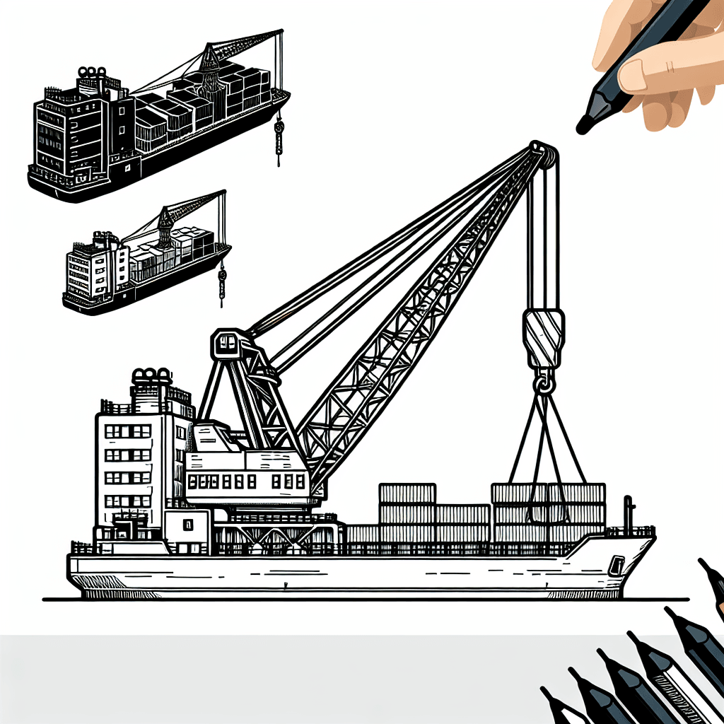 Additional crane lifting coloring page 1