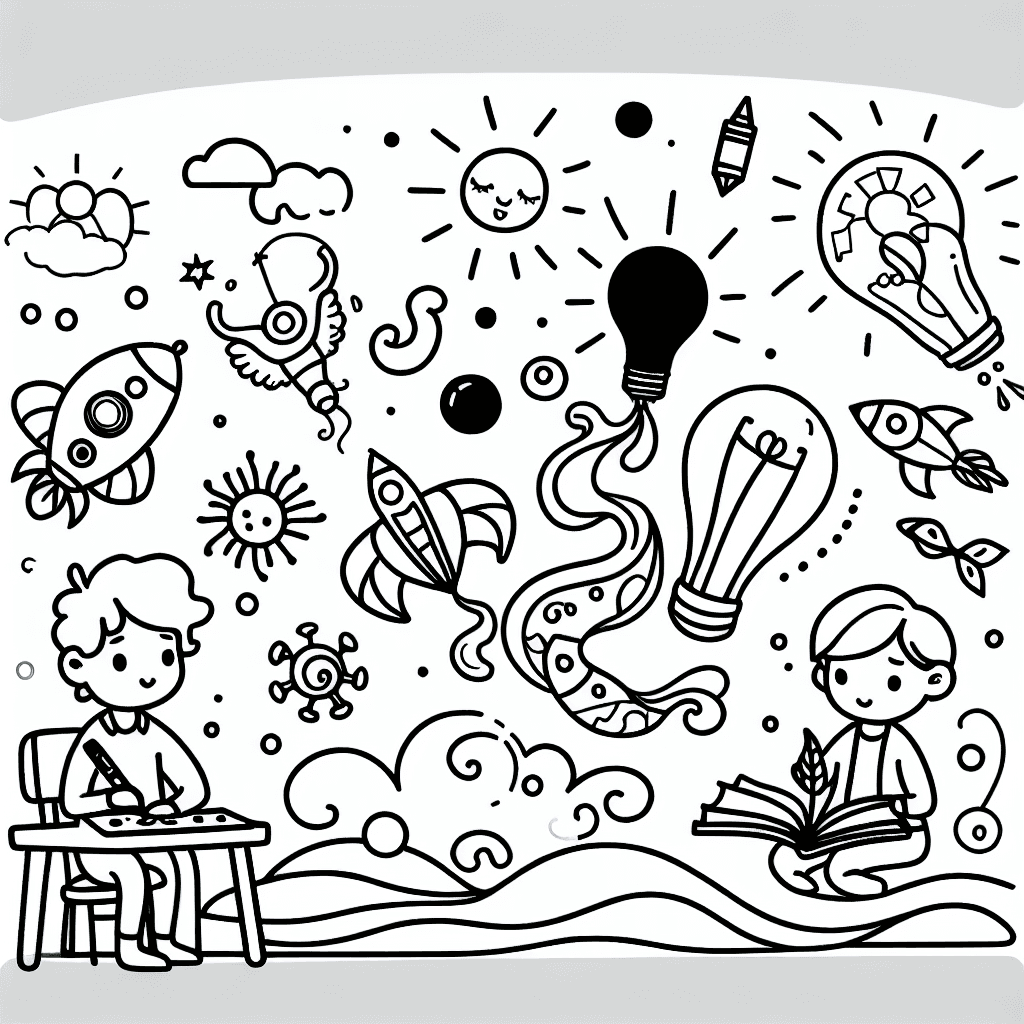 creative imagination coloring pages