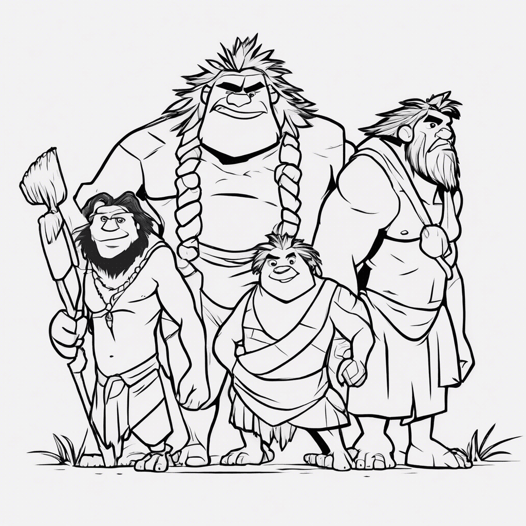 Additional croods coloring page 1