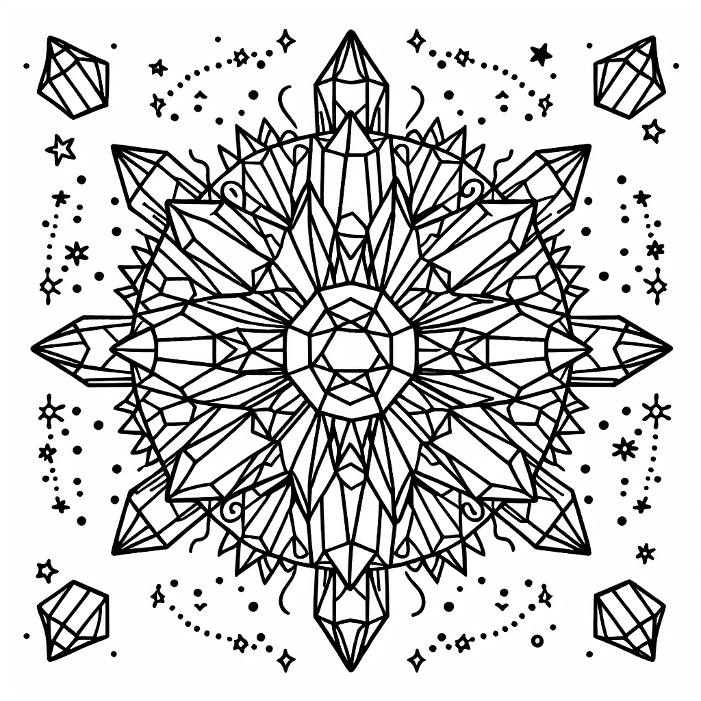 crystal mandala coloring pages