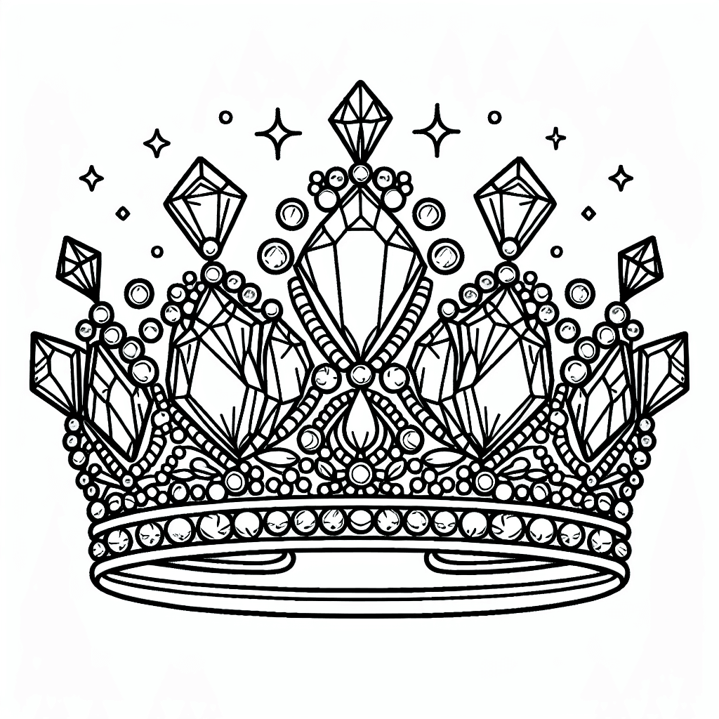 crystal tiara coloring pages