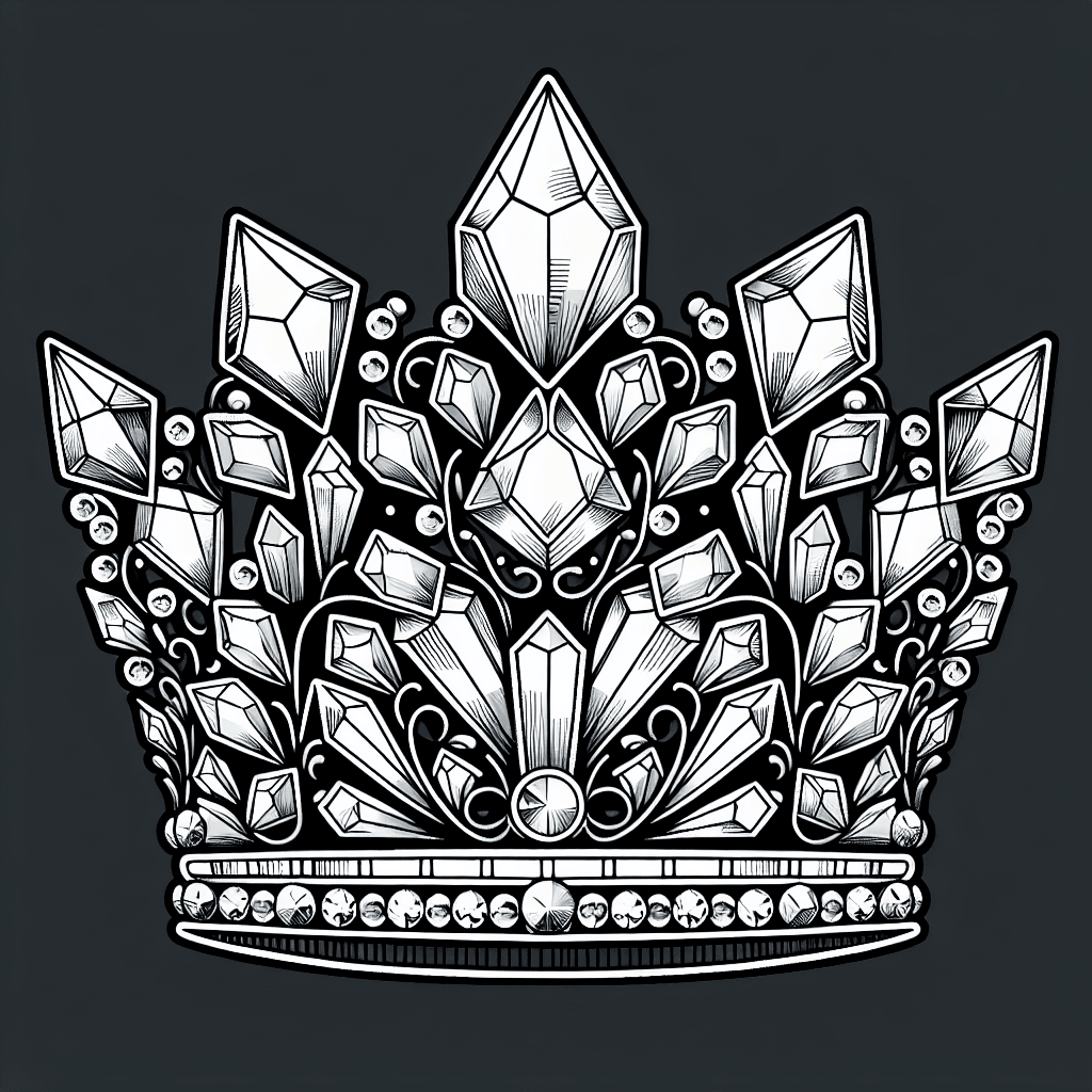 Additional crystal tiara coloring page 1