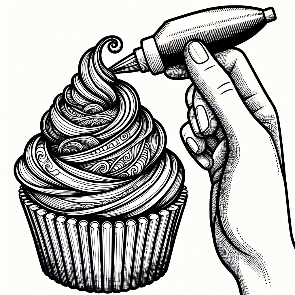 Additional cupcake frosting coloring page 2