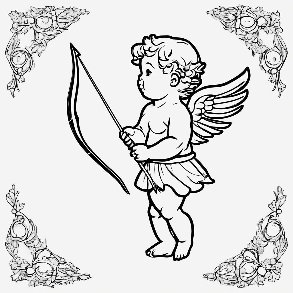 cupid arrow coloring pages