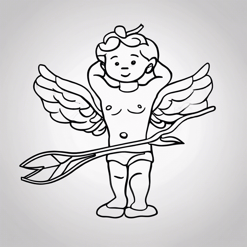 Additional cupid arrow coloring page 2