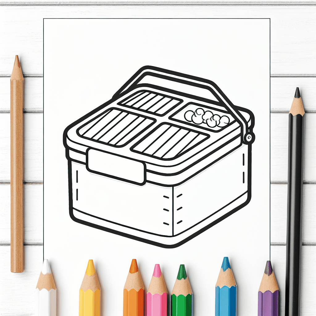 cute bento coloring pages