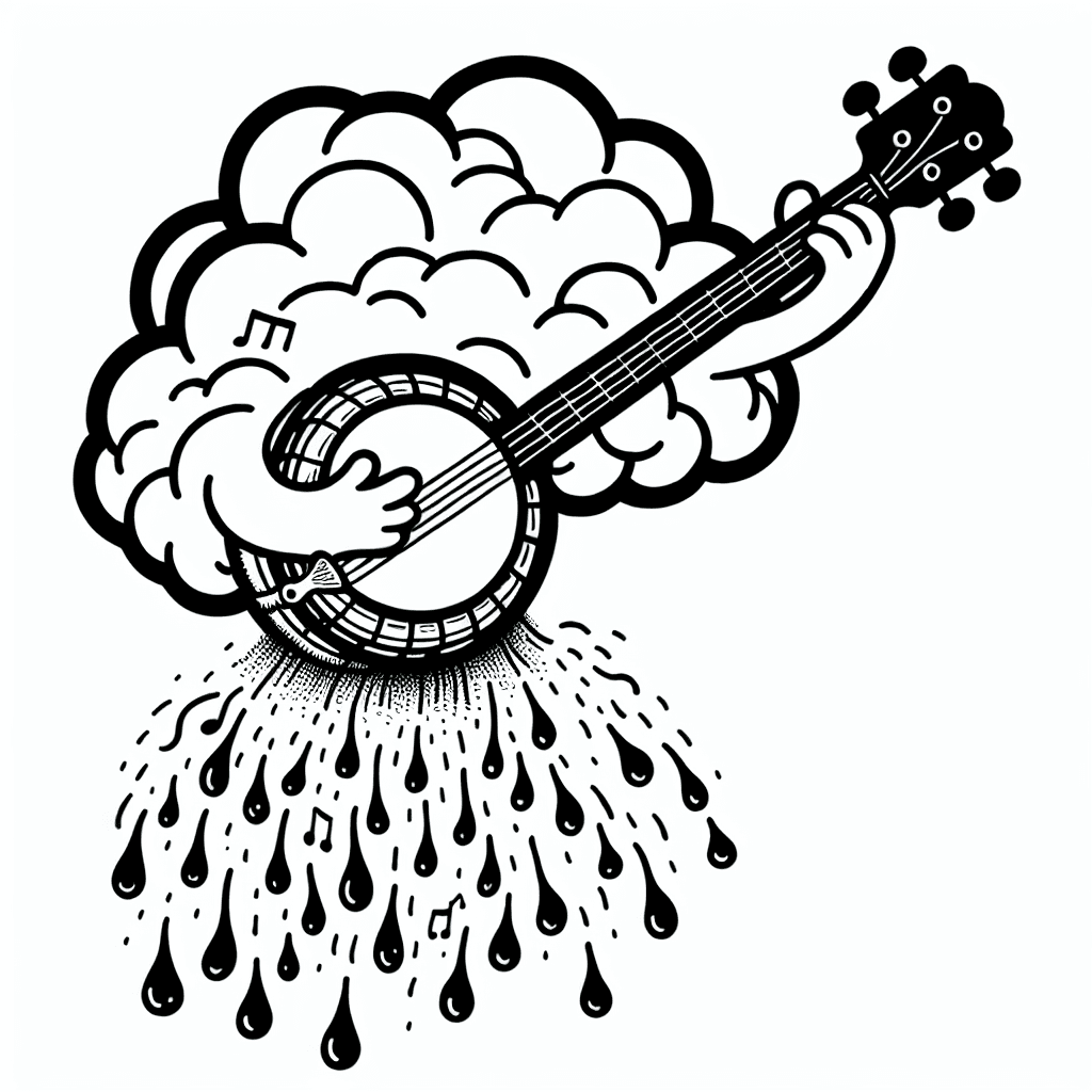 Additional cute cloud rain coloring page 2