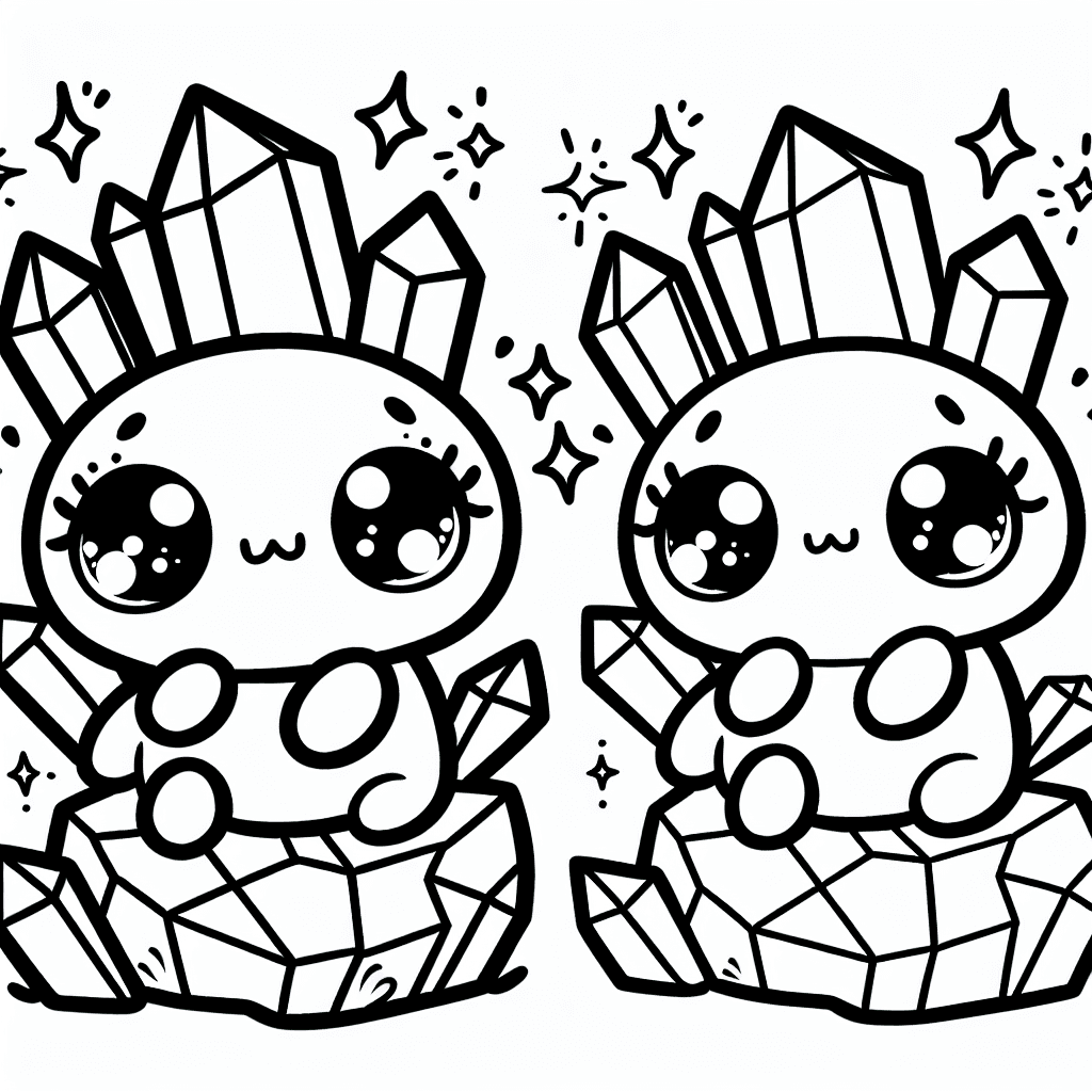 cute crystal shine coloring pages