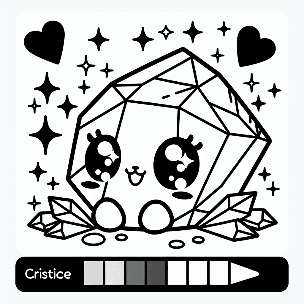 Additional cute crystal shine coloring page 1