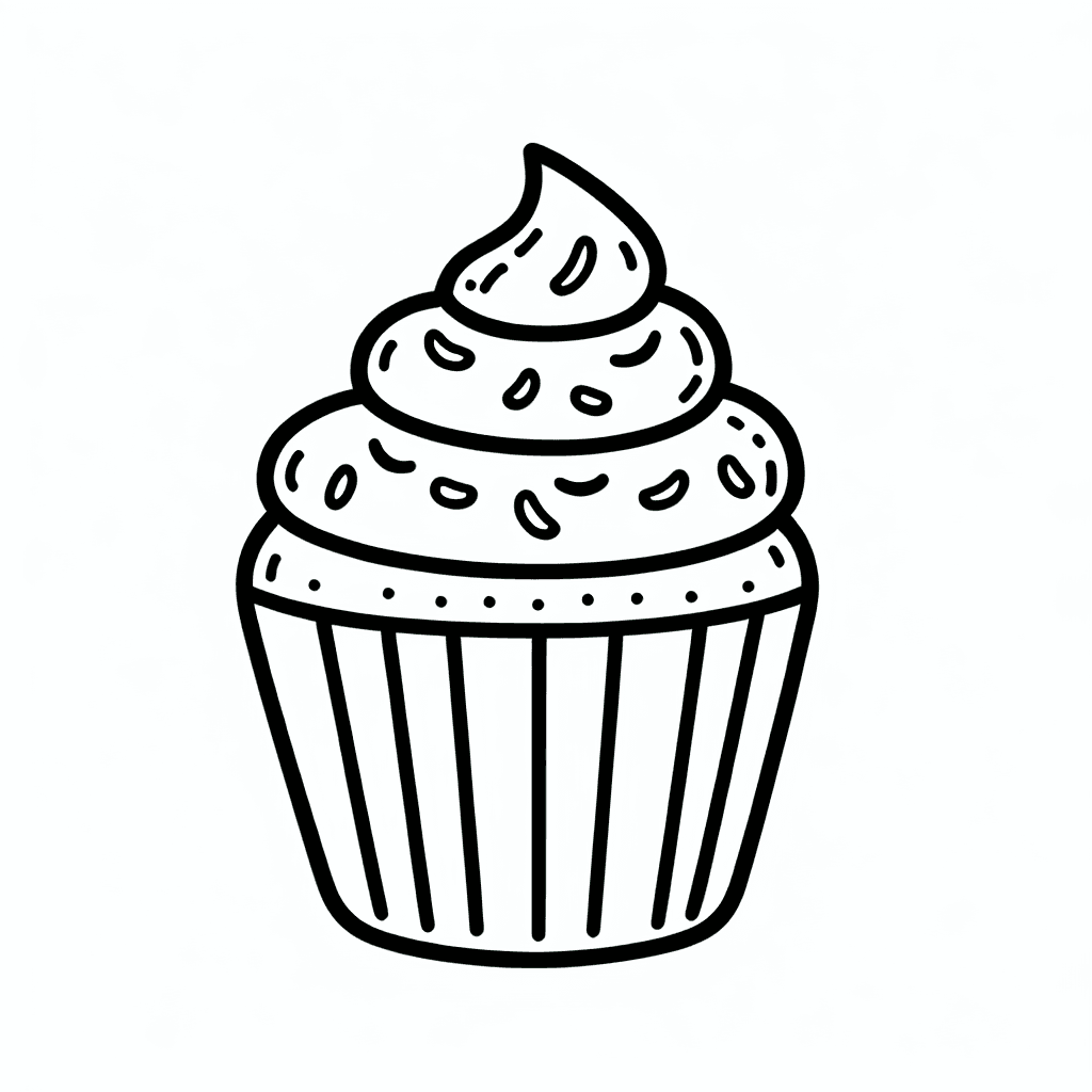 cute cupcake coloring pages