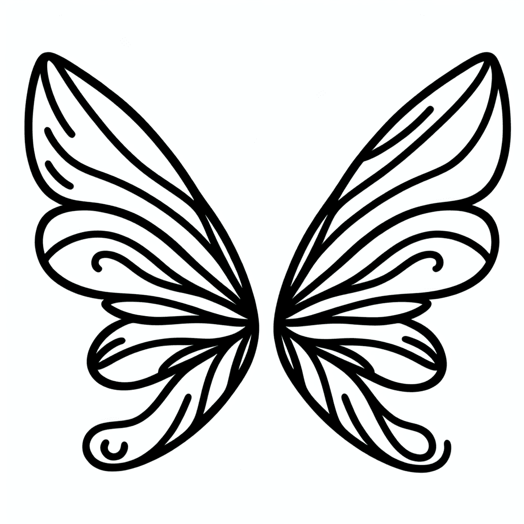 cute fairy wings coloring pages