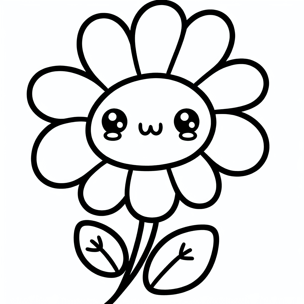 cute flower bloom coloring pages