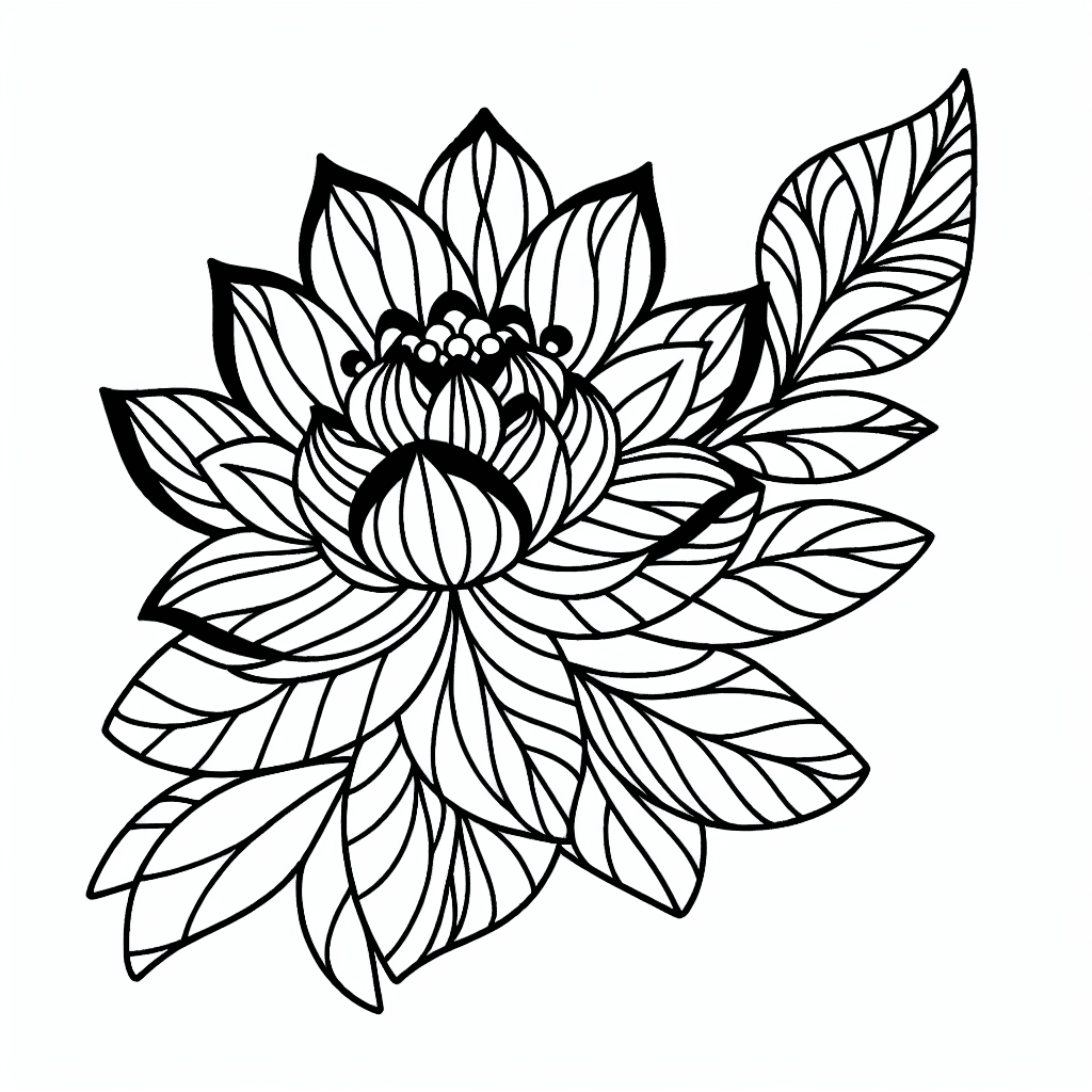 Additional cute flower bloom coloring page 1