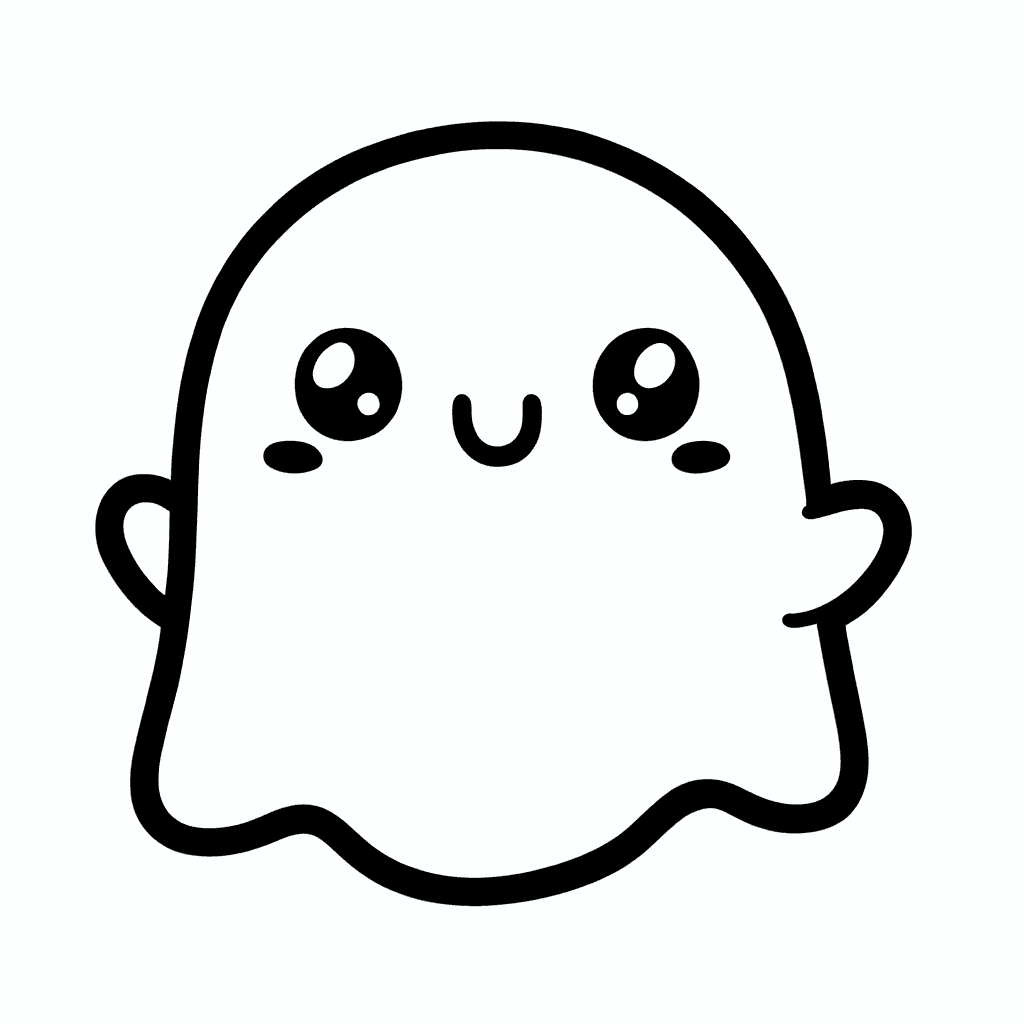 cute ghost boo coloring pages