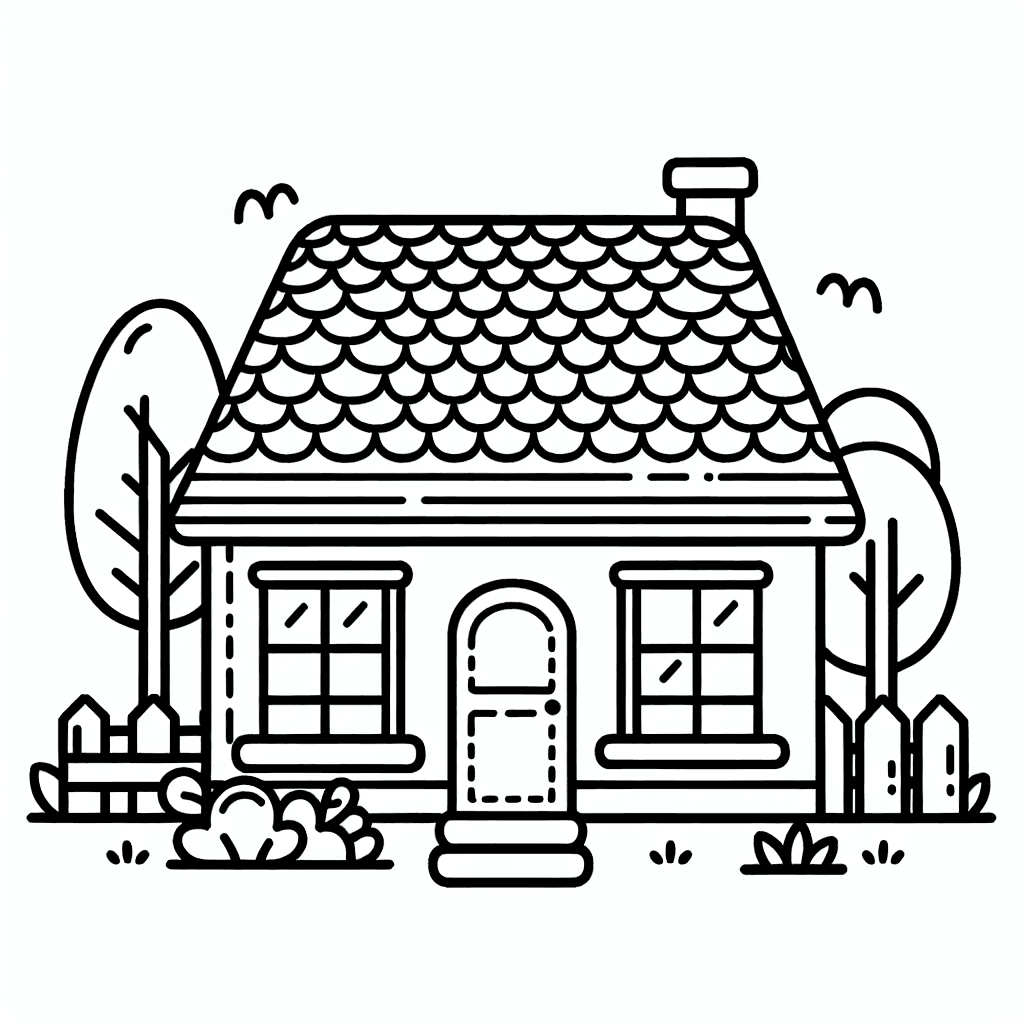 cute house coloring pages