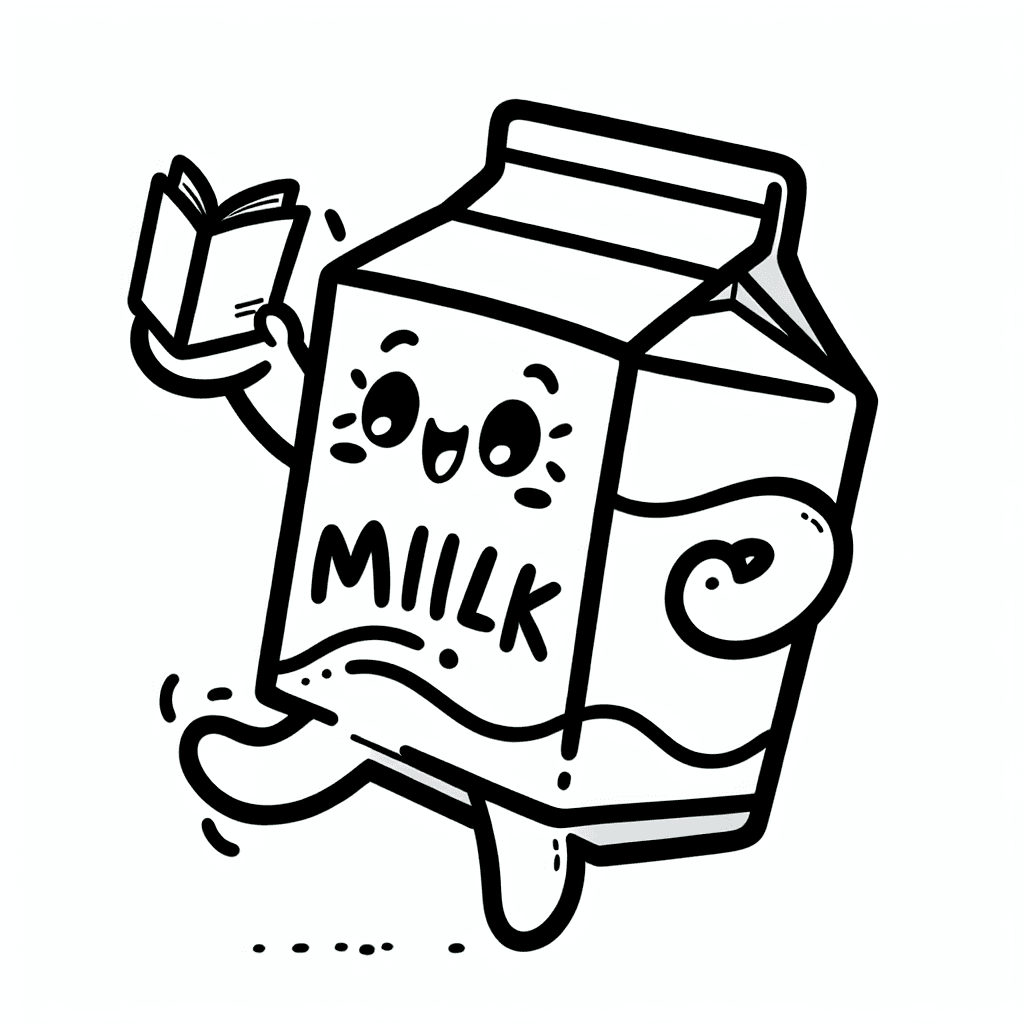 Additional cute milk coloring page 2