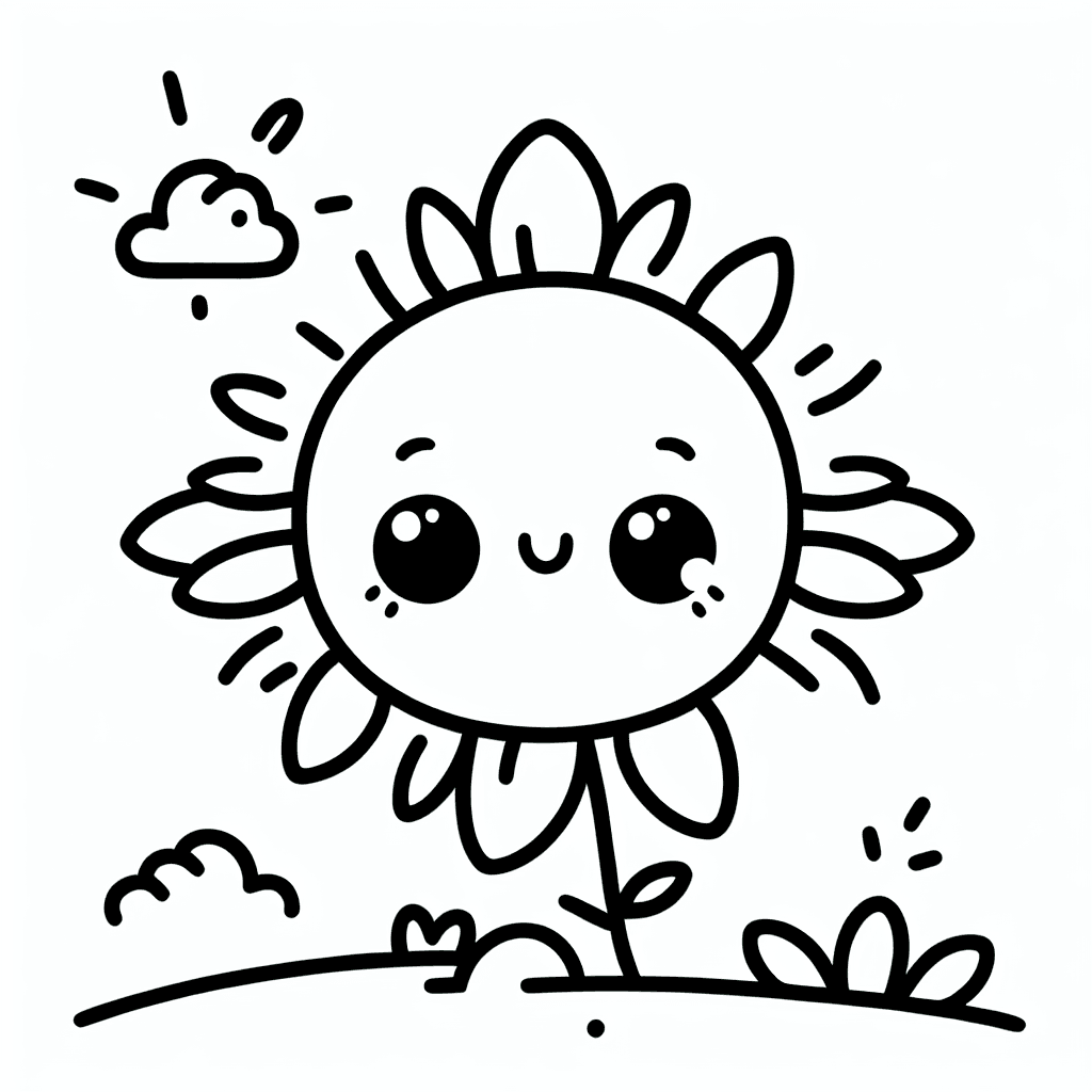 cute sun shine coloring pages