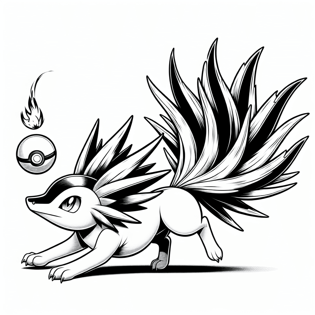 Additional cyndaquil coloring page 2