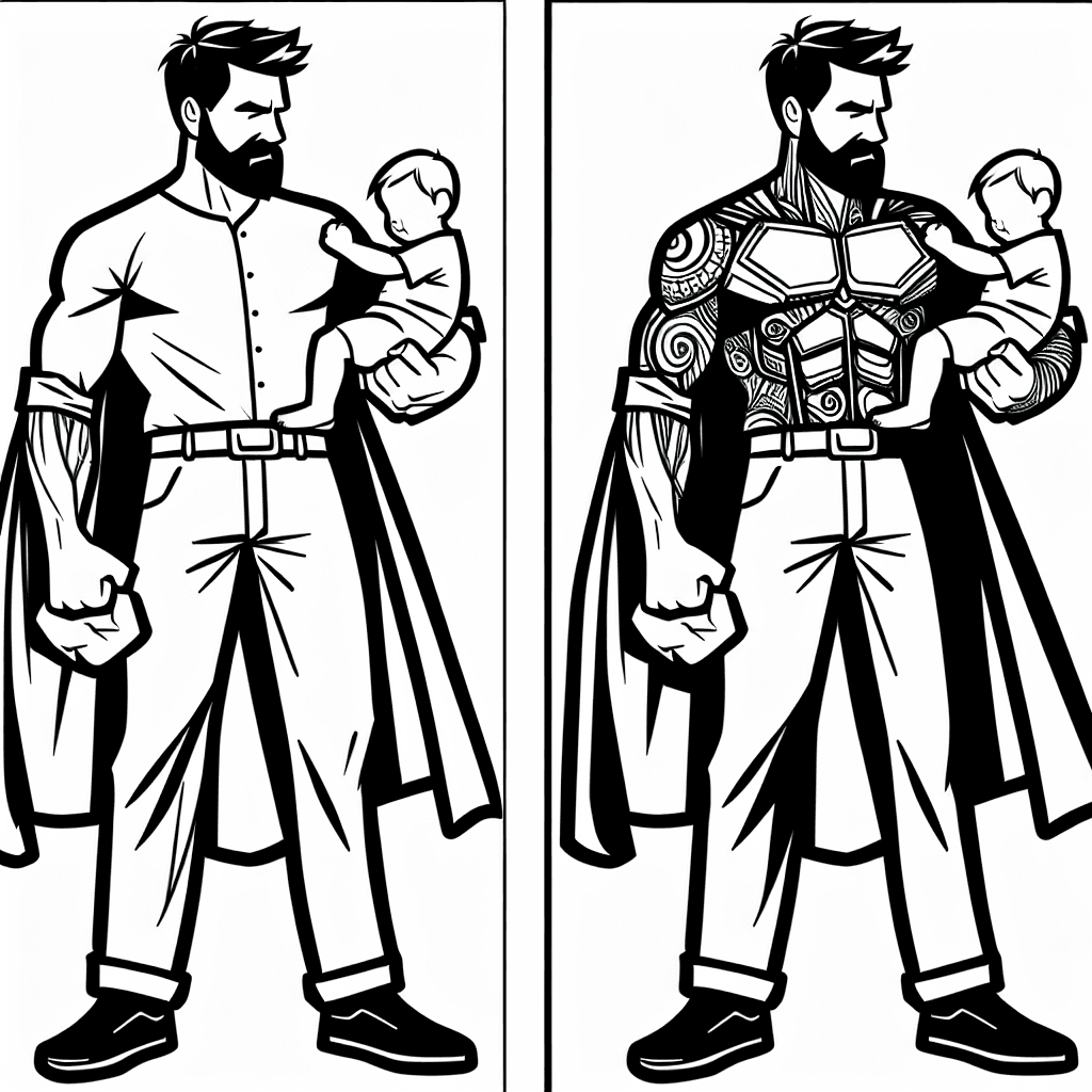 Additional dad strong coloring page 2