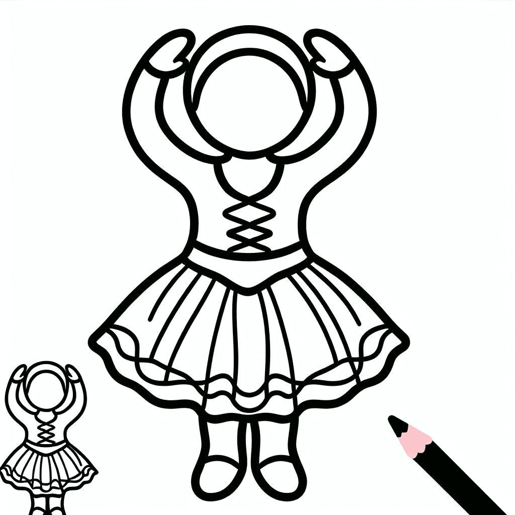 dance costume coloring pages