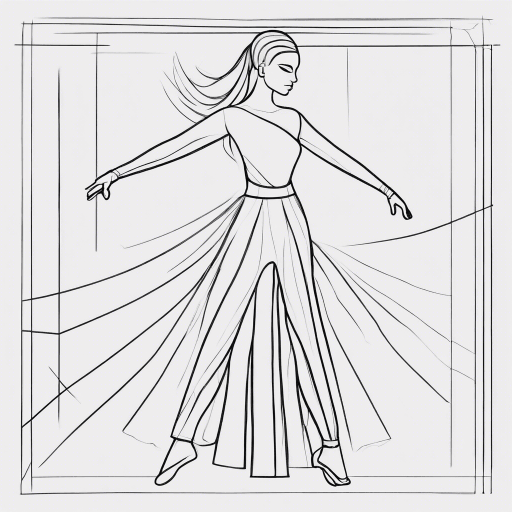 Additional dance costume coloring page 2