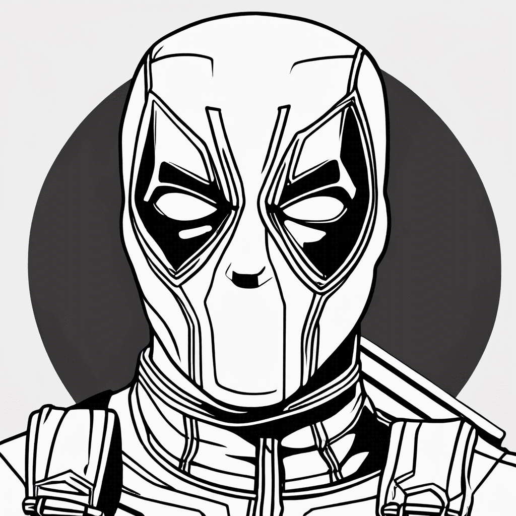 deadpool funny coloring pages