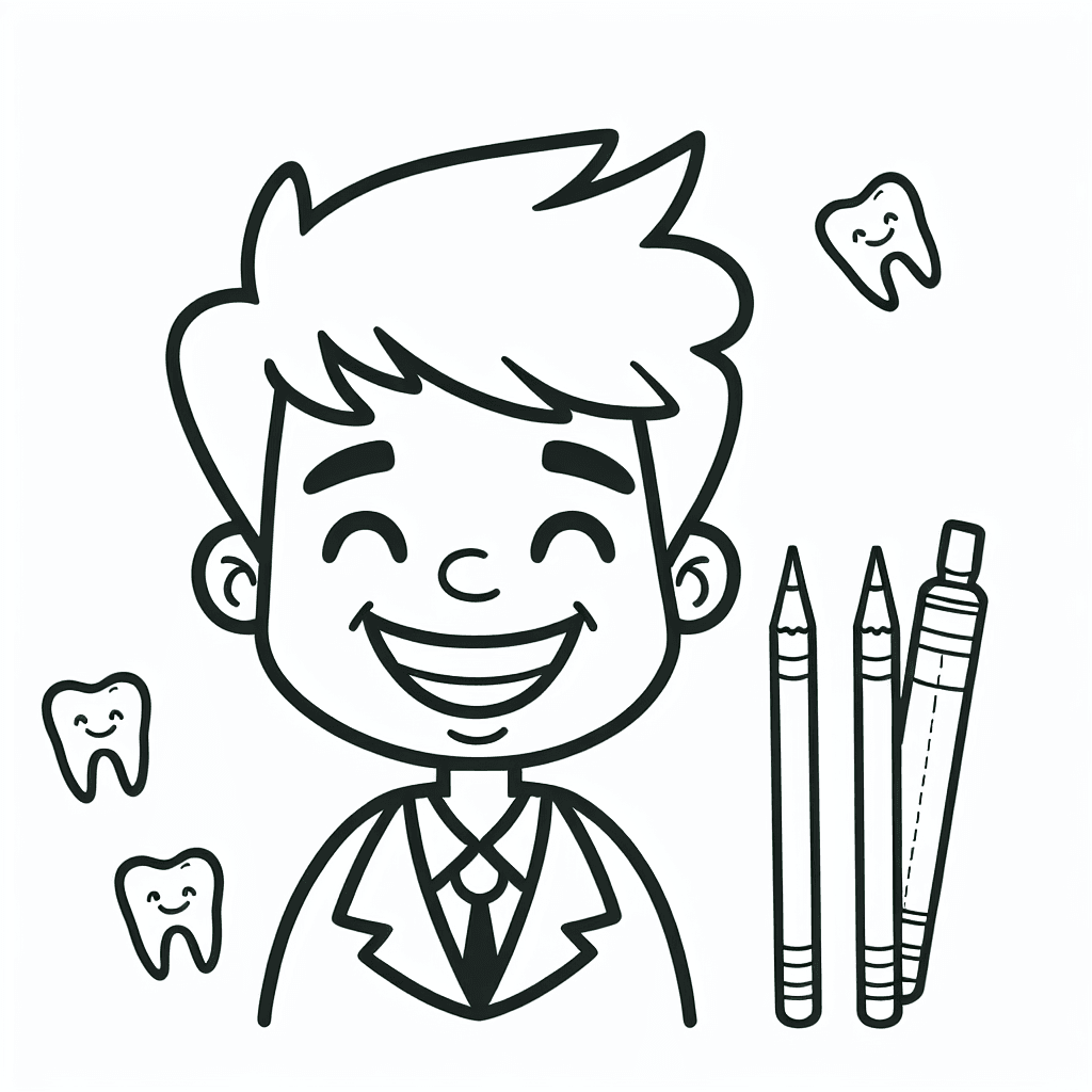 dentist smile coloring pages