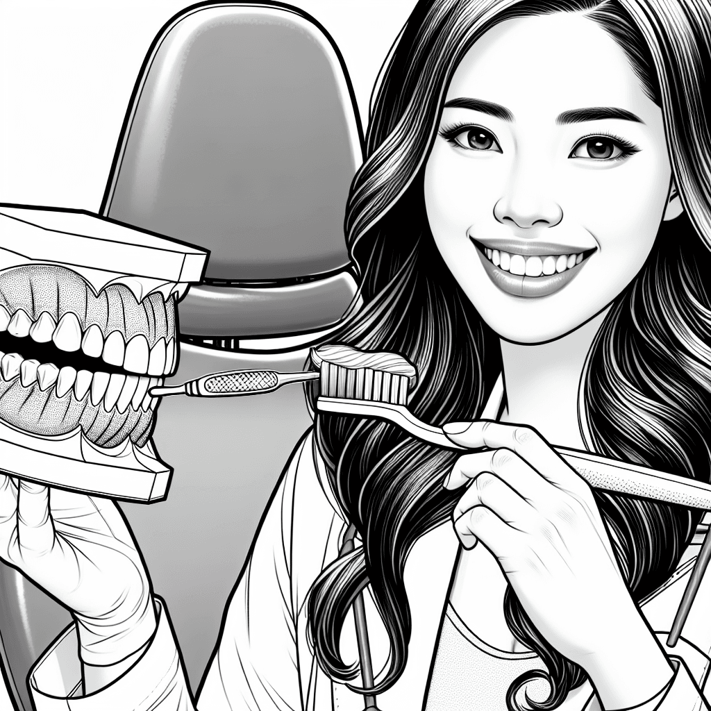 Additional dentist smile coloring page 2