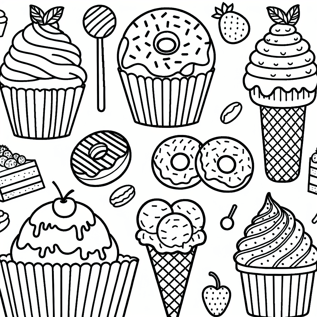 desserts coloring pages