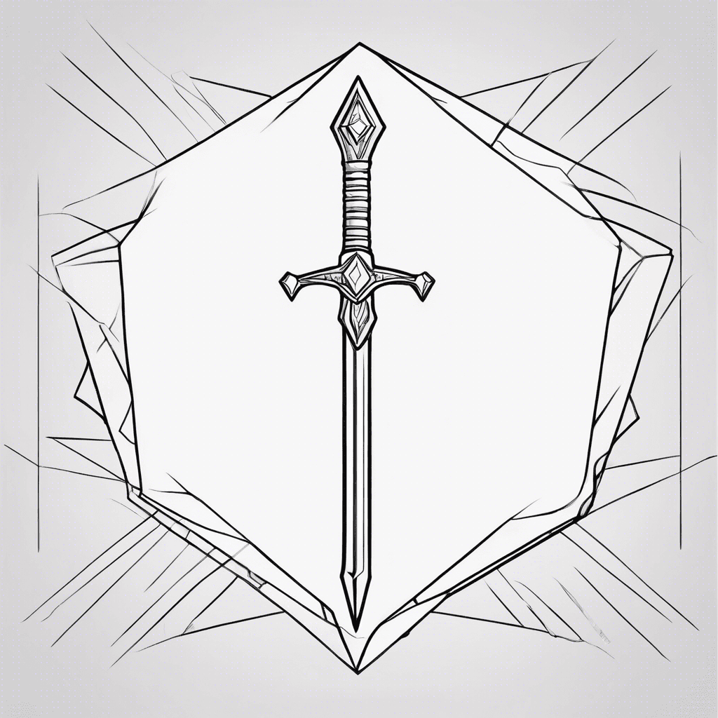 diamond sword coloring pages